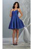 Spaghetti Strap Cocktail Dress - Navy / 2