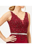 Prom Dress Modest - Burgundy / 4