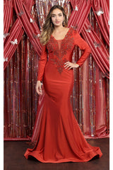 Burgundy Mother of the Bride Gown MQ1772