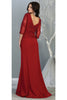 3/4 Sleeve Mother Of the Bride Classy Dress