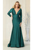 Long Sleeve Bodycon Dress - HUNTER GREEN / 4