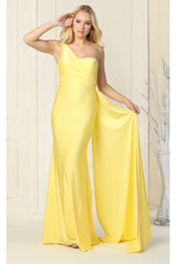 Simple One Shoulder Stretchy Dress