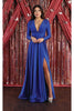 Long Sleeve Stretchy Gown - LA1835 - ROYAL BLUE / 4