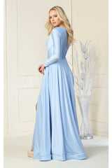 Long Sleeve Stretchy Gown - LA1835