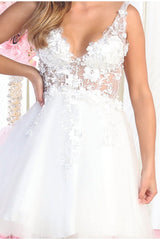 Short Prom Floral Dress