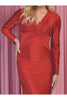 V- neckline Bodycon Gown