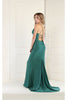 V-neckline Spaghetti Strap Prom Dress