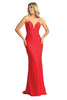 V-neckline Spaghetti Strap Prom Dress