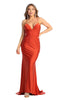 V-neckline Spaghetti Strap Prom Dress