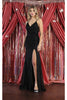 LA Merchandise LA1938 Embroidered Prom Formal Gown - BLACK / 4 - Dress