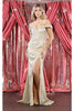 Evening Gown For Plus Size - GOLD / 4