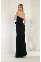 May Queen MQ1947 Simple Strapless Stretchy Dress - Dress