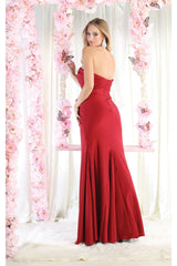 May Queen MQ1947 Simple Strapless Stretchy Dress - Dress