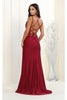 V-neckline Long Stretchy Gowns
