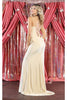 V-neckline Long Stretchy Gowns