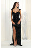 May Queen MQ1957 Sleeveless Sheath Evening Gown - Dress
