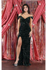 May Queen MQ1957 Sleeveless Sheath Evening Gown - Dress