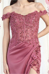 LA Merchandise LA1962 Corset Bone Prom Gown - Dress