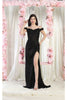 LA Merchandise LA1962 Corset Bone Prom Gown - BLACK / 4 - Dress