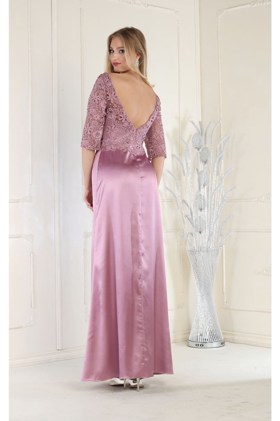 May Queen MQ1969 Embriodered Mother Of The Bride Gown - Dress