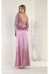 May Queen MQ1969 Embriodered Mother Of The Bride Gown - Dress