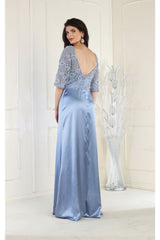 May Queen MQ1969 Embriodered Mother Of The Bride Gown - Dress