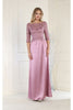 May Queen MQ1969 Embriodered Mother Of The Bride Gown - MAUVE / M - Dress