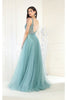 May Queen MQ1971 Embroidered A-line Prom Gown