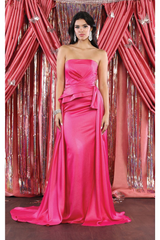 Strapless Mermaid Dress - Fuchsia / 4