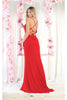 May Queen MQ1987 Criss Cross Open Back Prom Dress - Dress