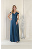 May Queen MQ1988 Cold Shoulder A-line long Dress - Dress