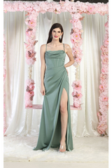May Queen MQ1992 Cowl Neck Bridesmaids Dress - Dress