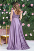May Queen MQ1994 Sleeveless Side Pockets Satin Formal Bridesmaid Dress - VICTORIAN LILAC / 4 - Dress