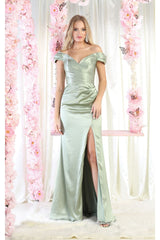 May Queen MQ1998 Sweetheart Satin Evening Gown - Dress