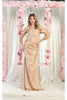 May Queen MQ1998 Corset Bone Bridesmaids Dress - CHAMPAGNE / 4 - Dress