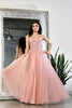 May Queen MQ2015 Sleeveless 3D Floral Embellished Tulle Gown - ROSE GOLD / 4 Dress