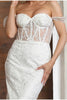 May Queen MQ2044B Sweetheart Ivory Lace up Back Wedding Long Gown - Dress