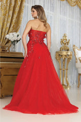 May Queen MQ2059 A-Line Tulle Sweetheart Prom Evening Gown - Dress