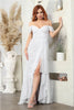 May Queen MQ2063 Off-Shoulder Mother of the Bride Ruched Gown - Dress