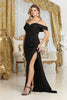 May Queen MQ2065 Sweetheart Glitter Side Panel Long Prom Dress - Dress