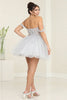 May Queen MQ2091 Off-Shoulder Corset Floral Cocktail Dress - Dress