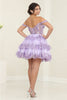 May Queen MQ2094 Sweetheart A-Line Glitter Short Prom Dress - Dress
