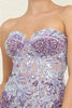 May Queen MQ2098 Sweetheart Victorian Lilac Homecoming Sequin Dress - Dress