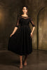 Mother Of The Bride A-Line Round Neck Semi Formal Dress By May Queen MQ2057 - BLACK / M - Dress