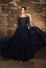 Mother Of The Bride Dress Long Sleeve A-Line Gown By May Queen MQ2161 - Dress