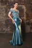Mother Of The Bride Dress Off The Shoulder Sequin Gown By May Queen MQ2151 - Dress