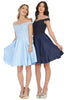 Off Shoulder Cocktail A-line short Dress