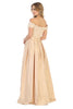 Off Shoulder Long Ballroom Classy Dress