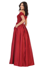Off Shoulder Long Ballroom Classy Dress