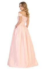 Off Shoulder Long Ballroom Classy Dress